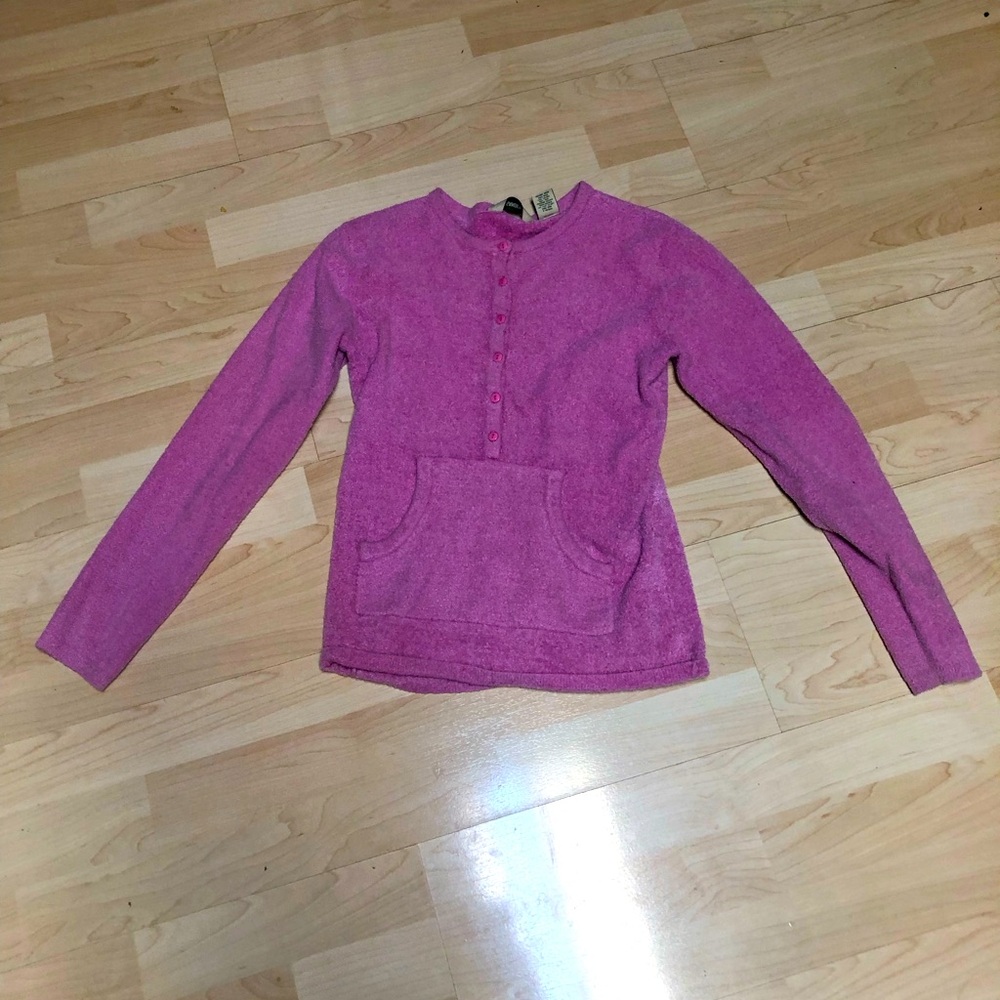 Gander pink long sleeve button up with pockets